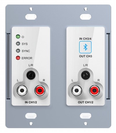 4x3 Dante AES67 veggspjald með Bluetooth