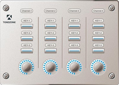 Stjórnborð með hnöppum og hnöppum